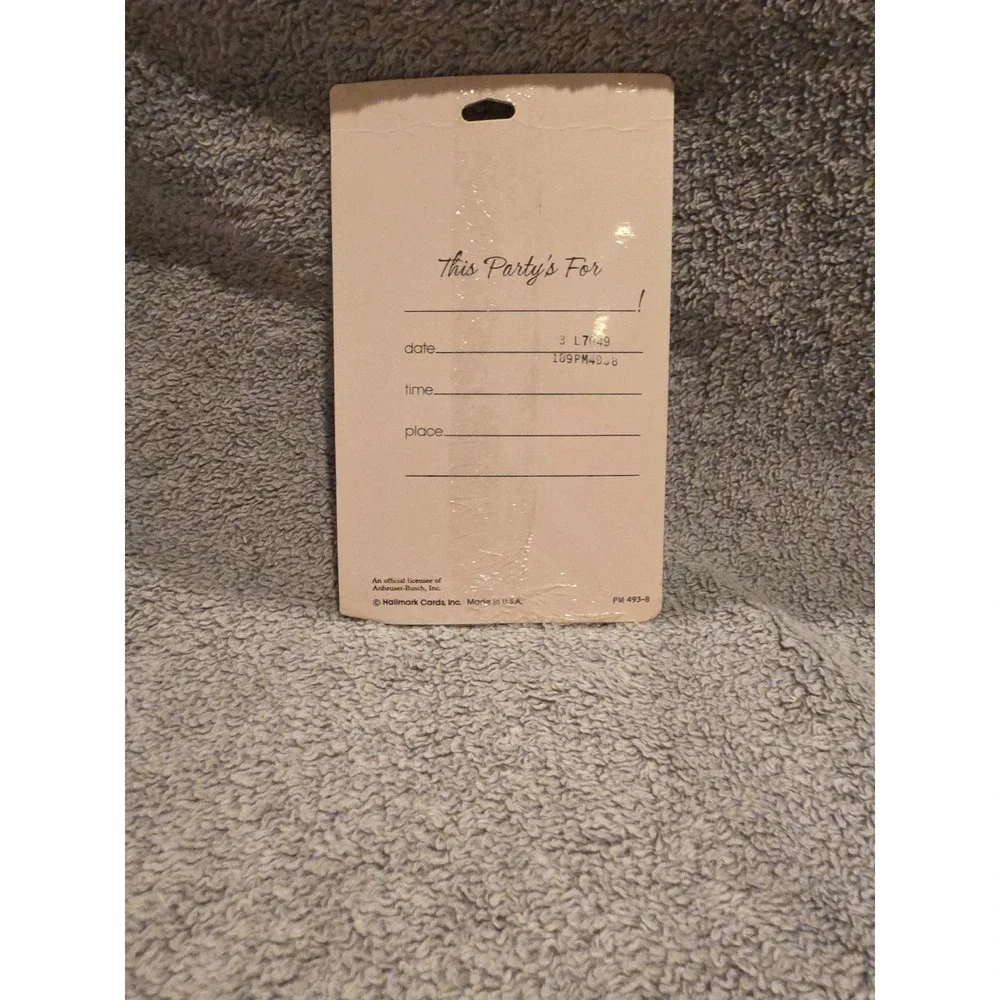 Vintage Hallmark Budweiser 8 Pack Invitations Beer‎ Party You're Invited